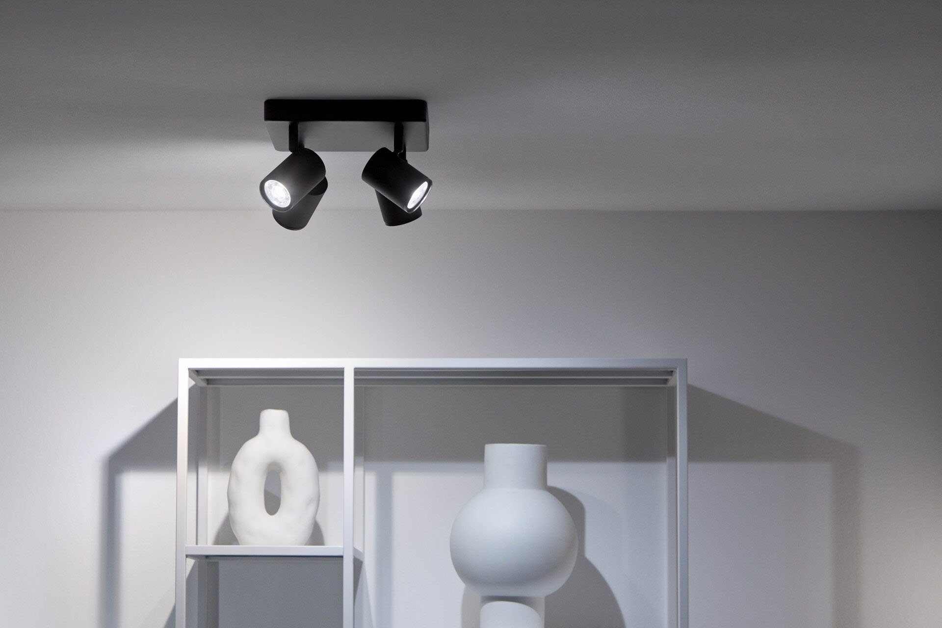 WiZ LED Deckenspots IMAGEO, Leuchtmittel wechselbar, warmweiß - kaltweiß, Millionen Farben und dynamische Lichtmodi