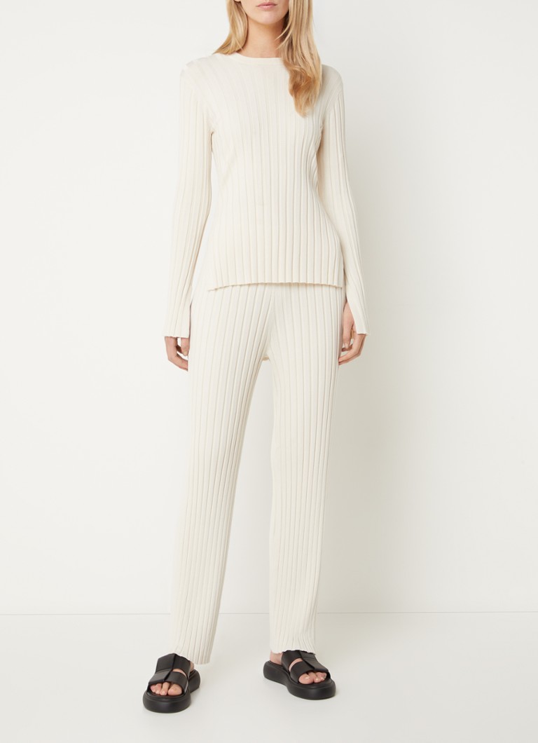 French Connection Minar fine-knit top with ribbed structure