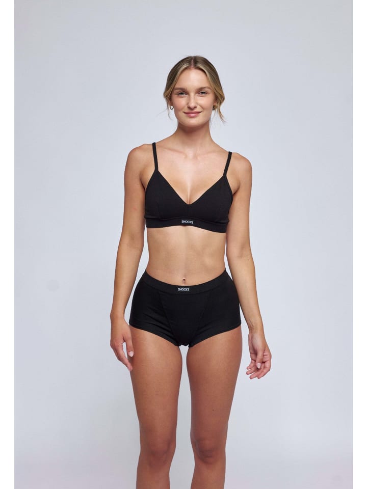 SNOCKS Retro Panties Damen 2 Stück in Schwarz günstig kaufen