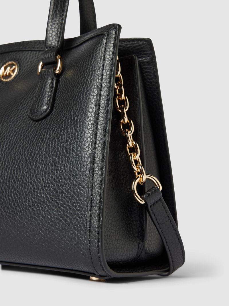 Handtasche aus Rindsleder Modell 'CHANTAL' in black