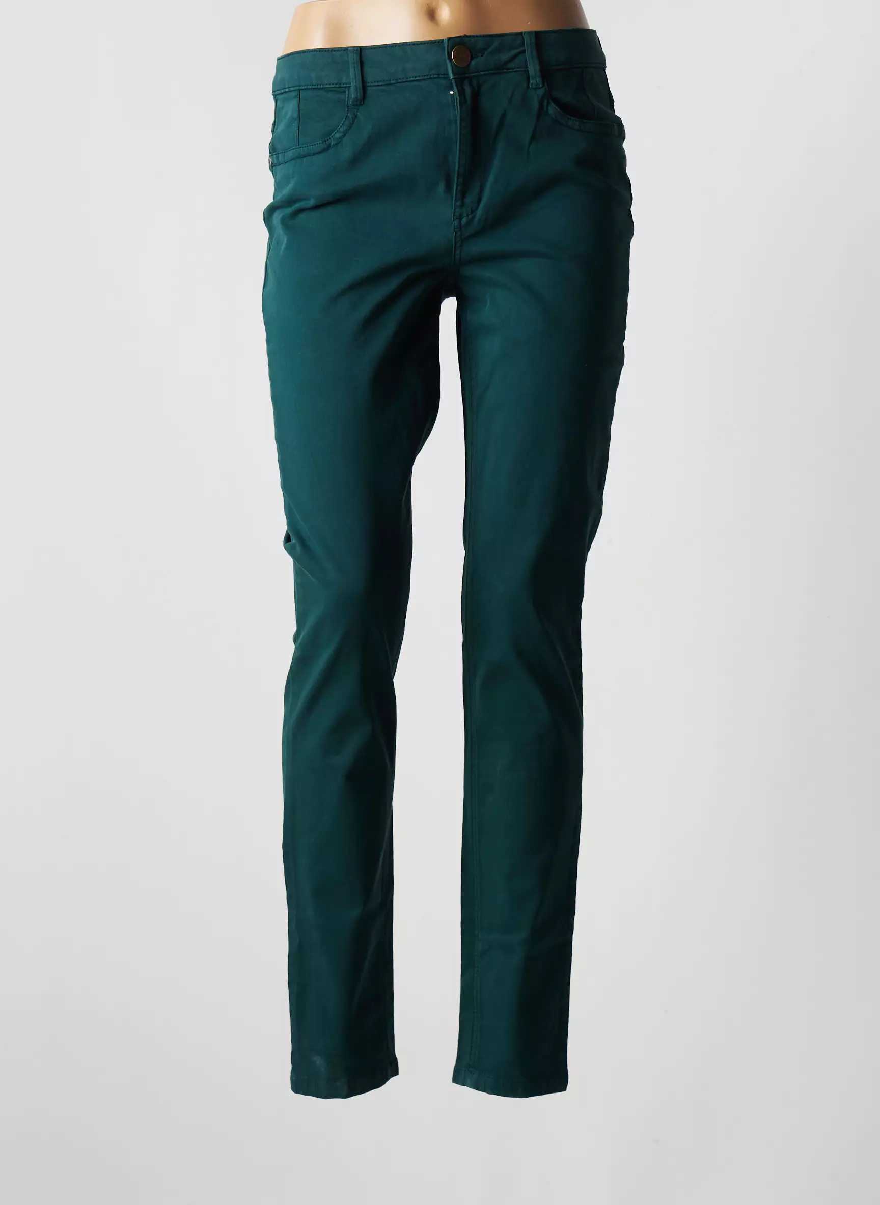 Lola Espeleta Pantalons Slim Femme couleur vert