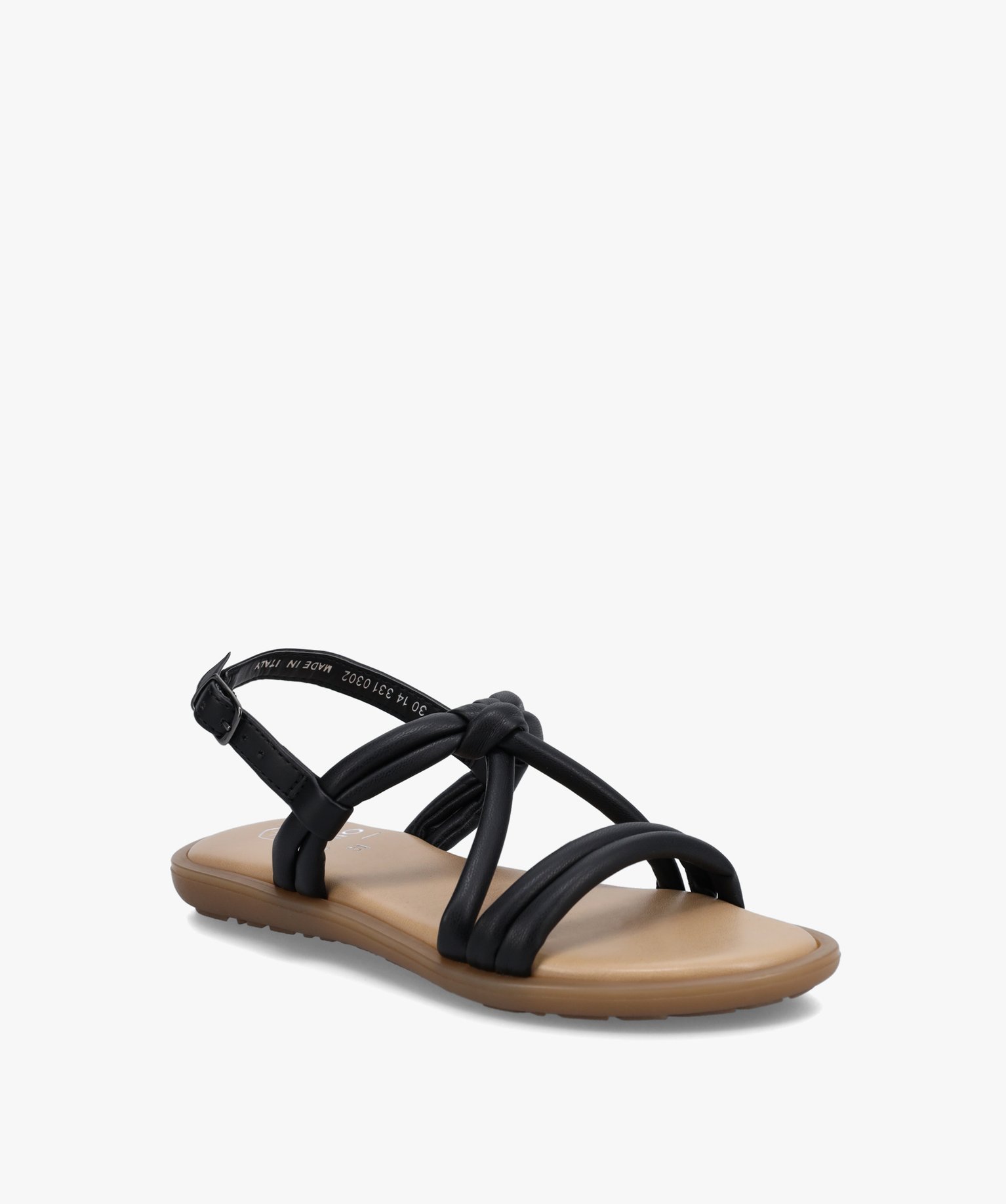 Sandales fille à fines brides rembourrées noir | GEMO