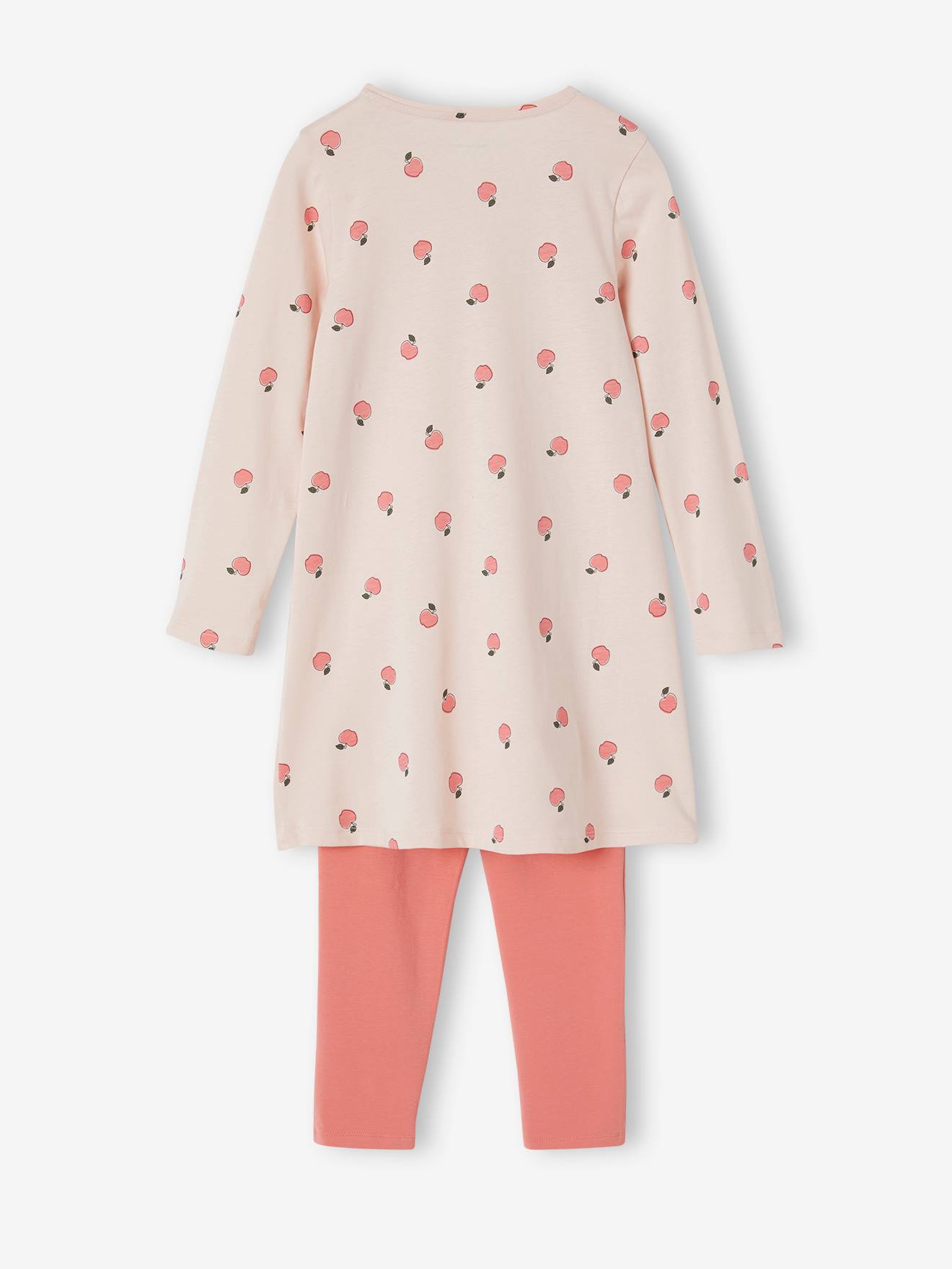 Vertbaudet 2er-Pack Mädchen Nachthemden & Leggings BASICS Oeko-Tex - rosa