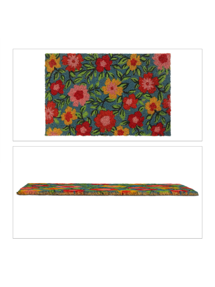 relaxdays Kokosfußmatte in Bunt - 60 x 40 cm günstig kaufen onesize