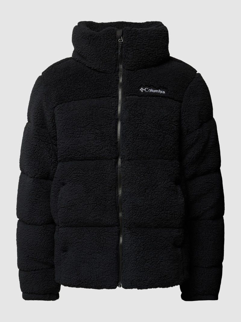 Steppjacke aus Teddyfell in schwarz
