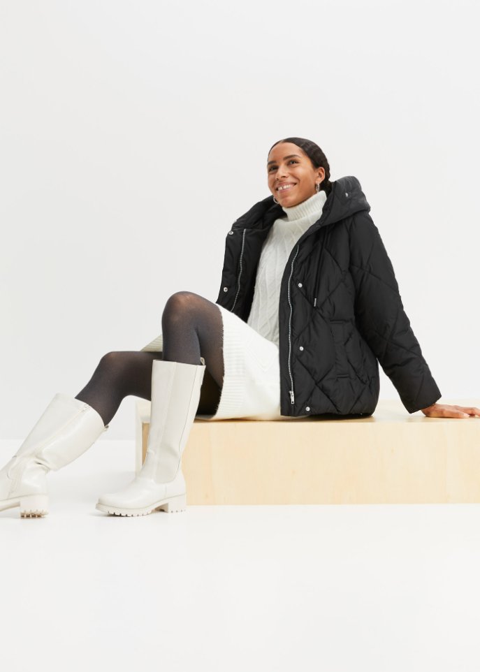 Steppjacke mit Kapuze