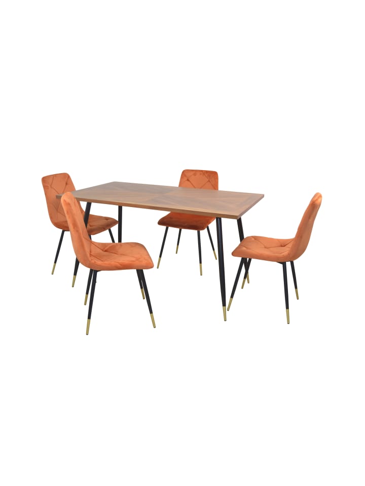 möbel-direkt 5tlg. Tischgruppe Nadia in terra günstig kaufen 1 Stück