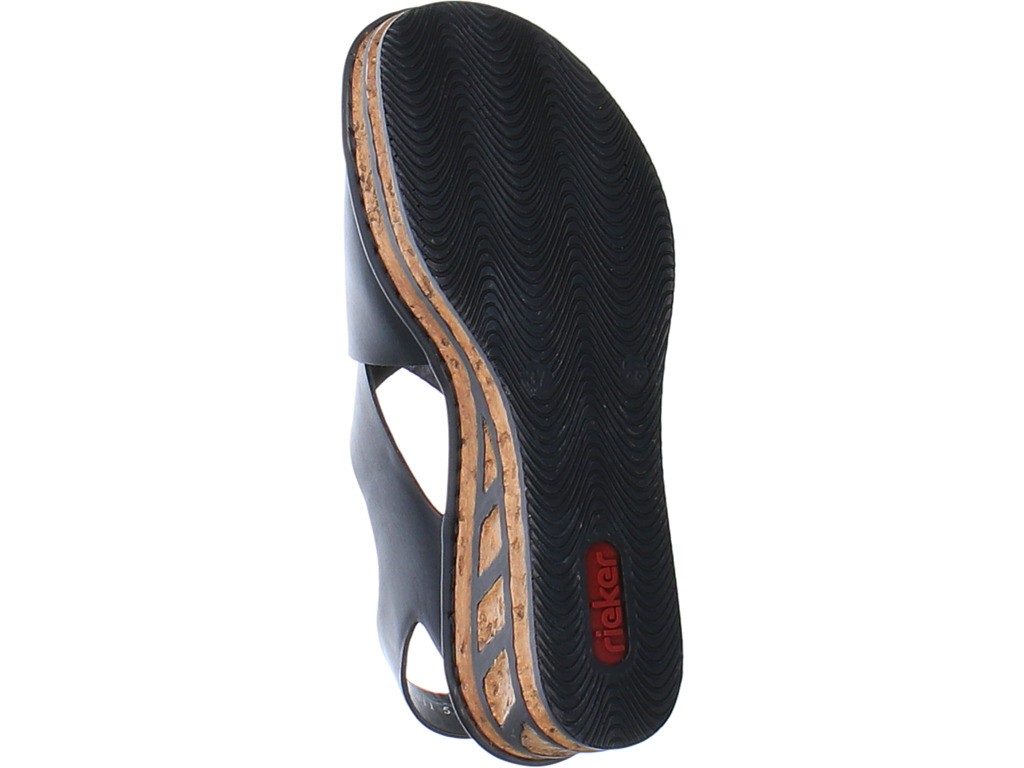 RIEKER Klassische Sandalen schwarz