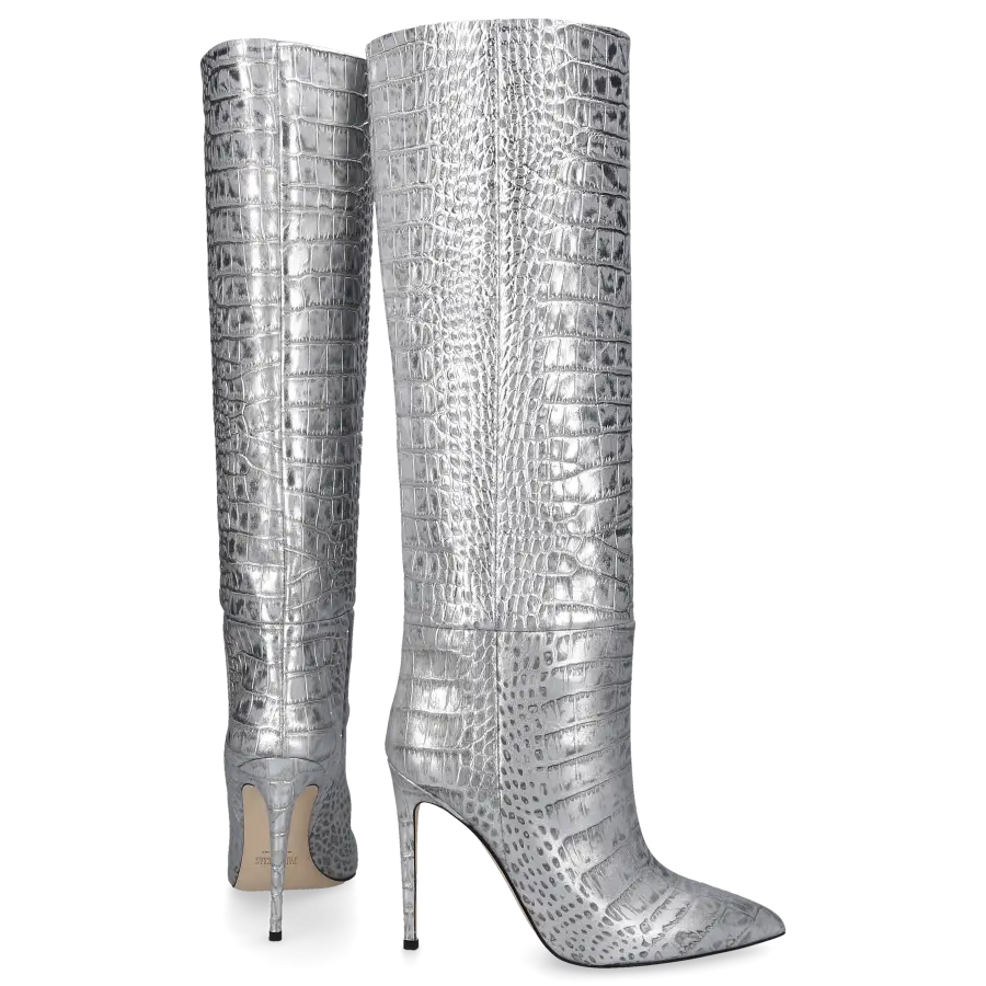 Paris Texas - Stiefel PX133 Kalbsleder - silber