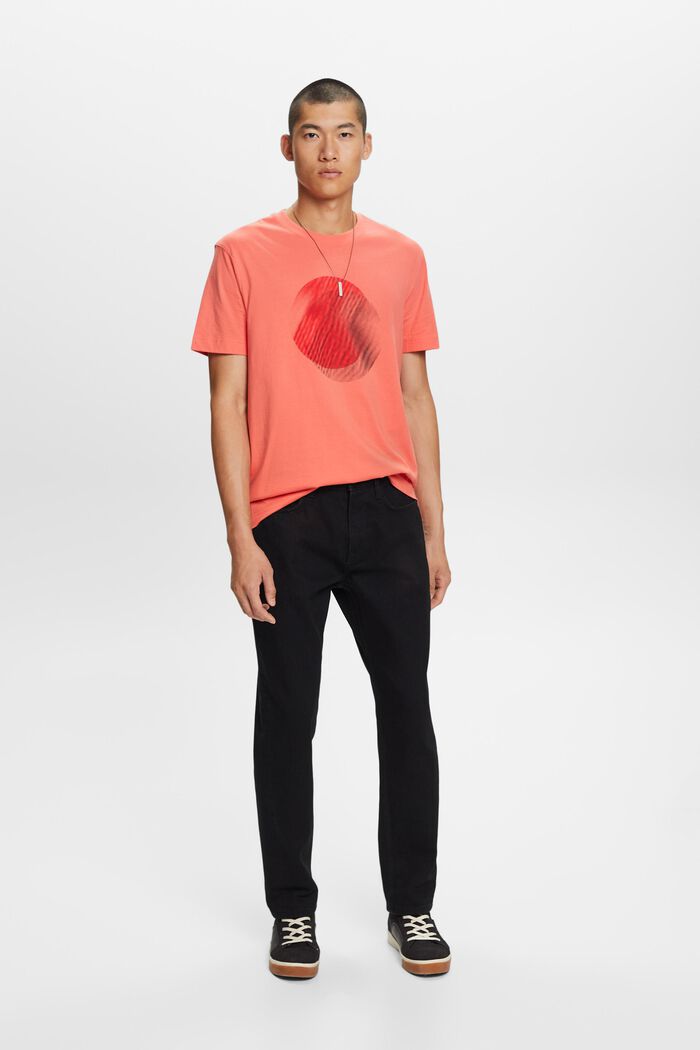 T-Shirt mit Print vorne, 100 % Baumwolle