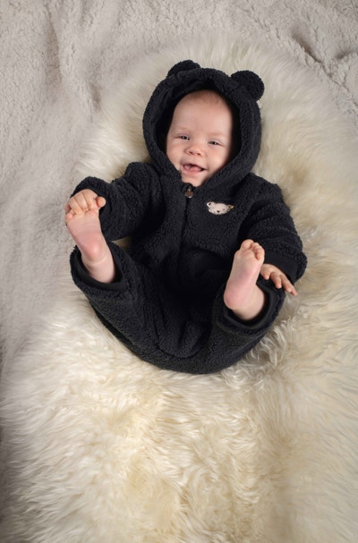 Einteiler Fleece, dunkelblau für Jungs