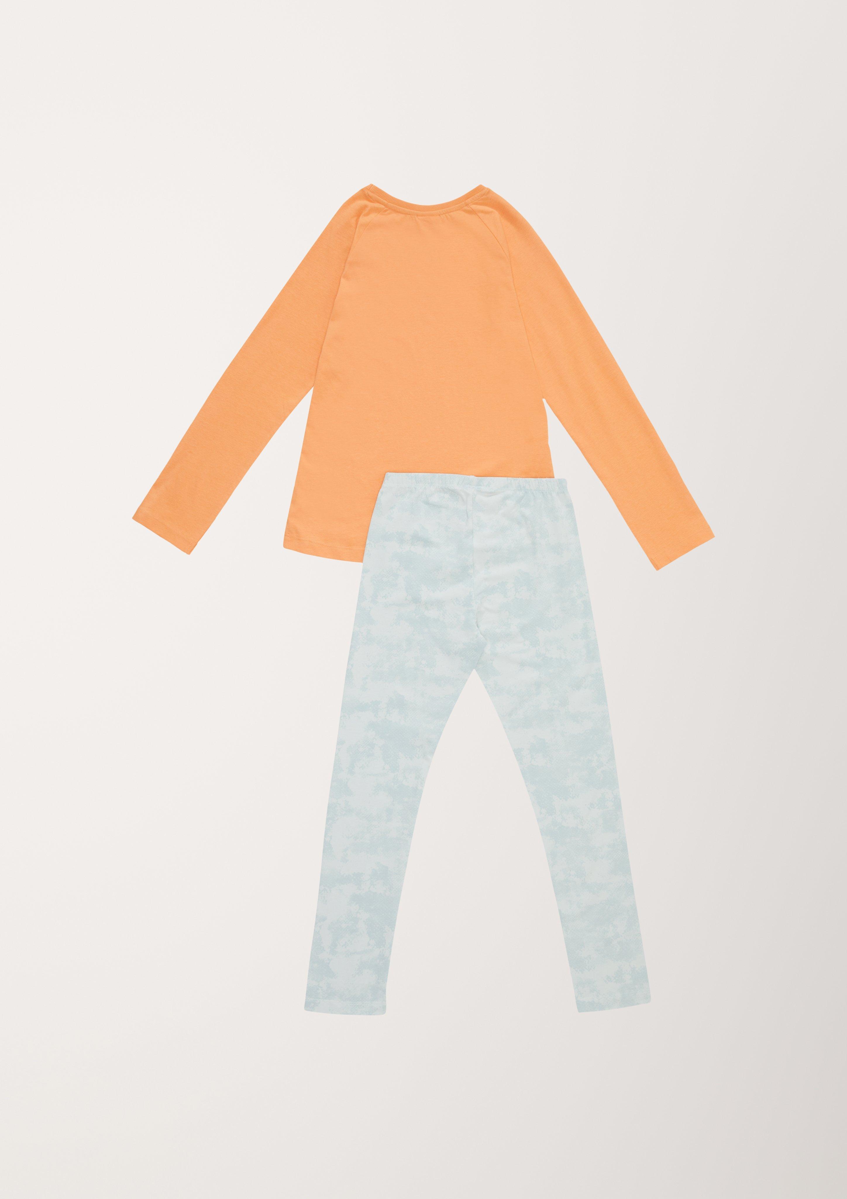 Pyjama mit Schriftprint  6005913-22060