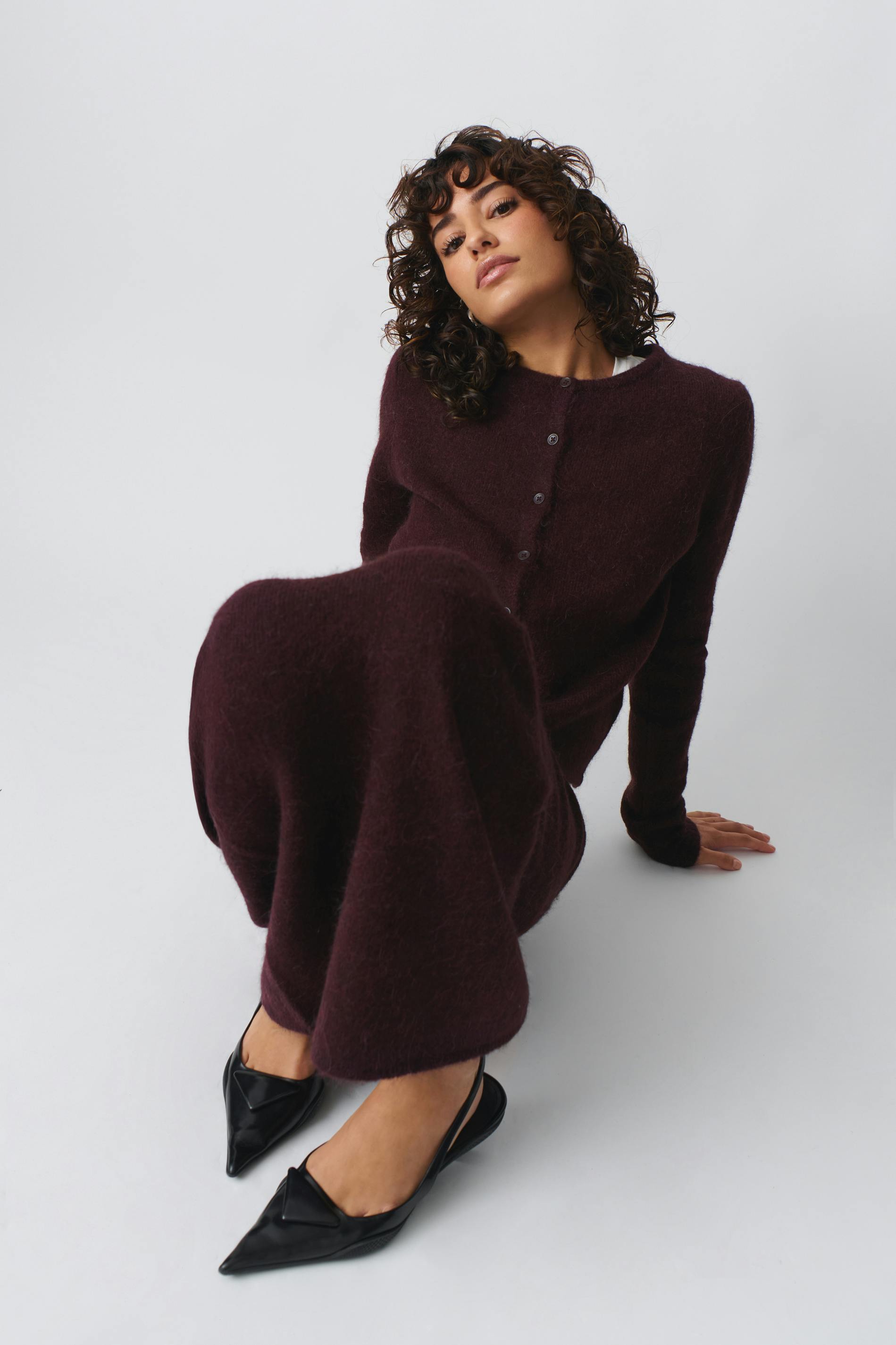 Knitted maxi skirt