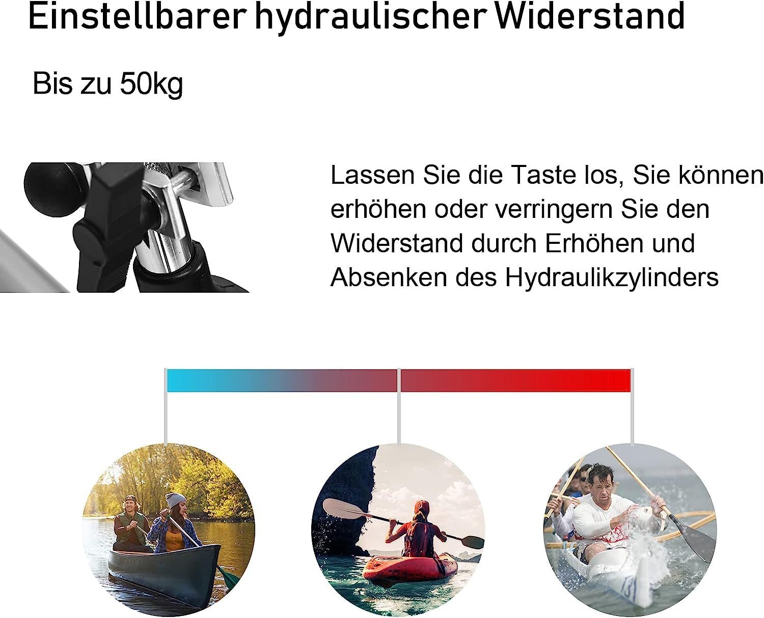 KOMFOTTEU Ruderzugmaschine Fitness Rudergerät, bis zu 100kg