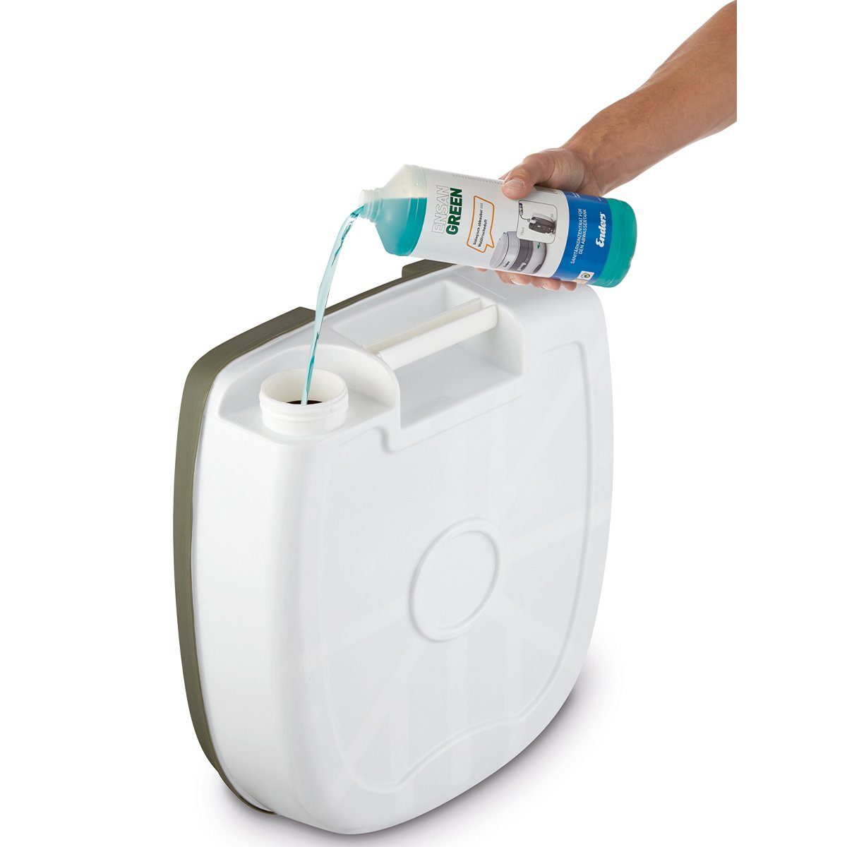 Enders® Campingtoilette Comfort, Kolbenpumpe, geringes Gewicht, glatte und hygienische Oberfläche