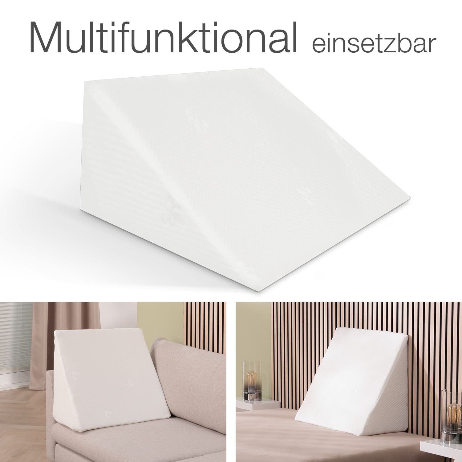 aktivshop Keilkissen, 1-tlg., für Sofa und Bett geeignet, als Beinlagerungskissen nutzbar