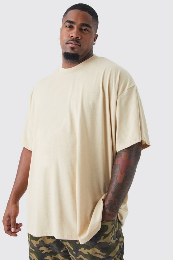 Plus lockeres Basic T-Shirt