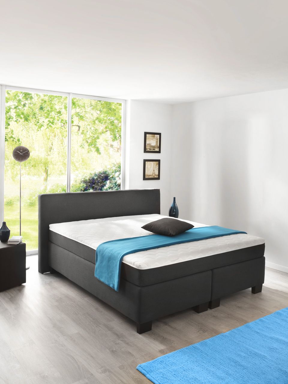 Sun Garden Boxspringbett Elbe anthrazit 180x200