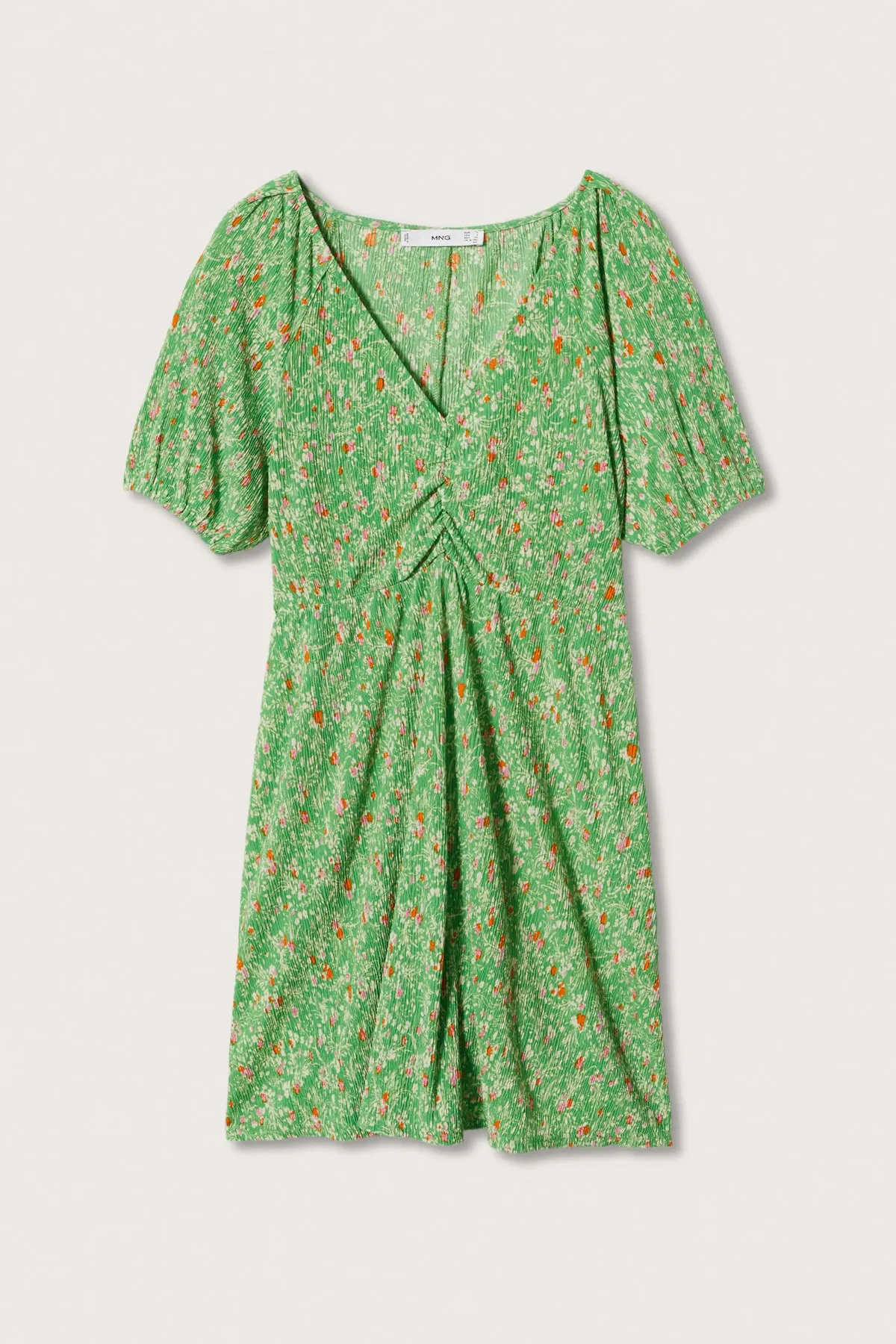 MANGO  Grünes Damenkleid 37040357
