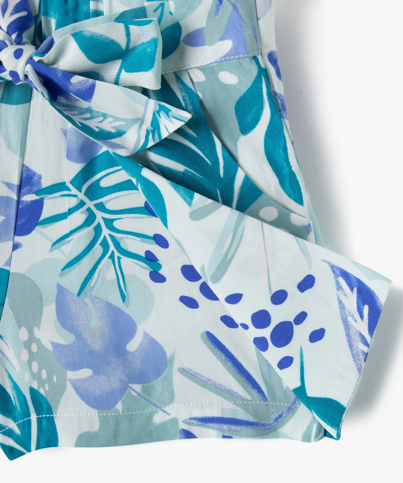 Short bébé fille à pans en viscose imprimé multicolore | GEMO
