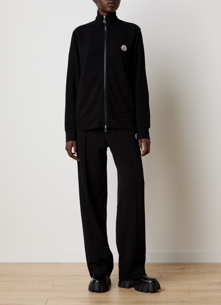 Pantaloni da tuta Moncler Punto Milano a vita alta e gamba dritta con tasche laterali e logo