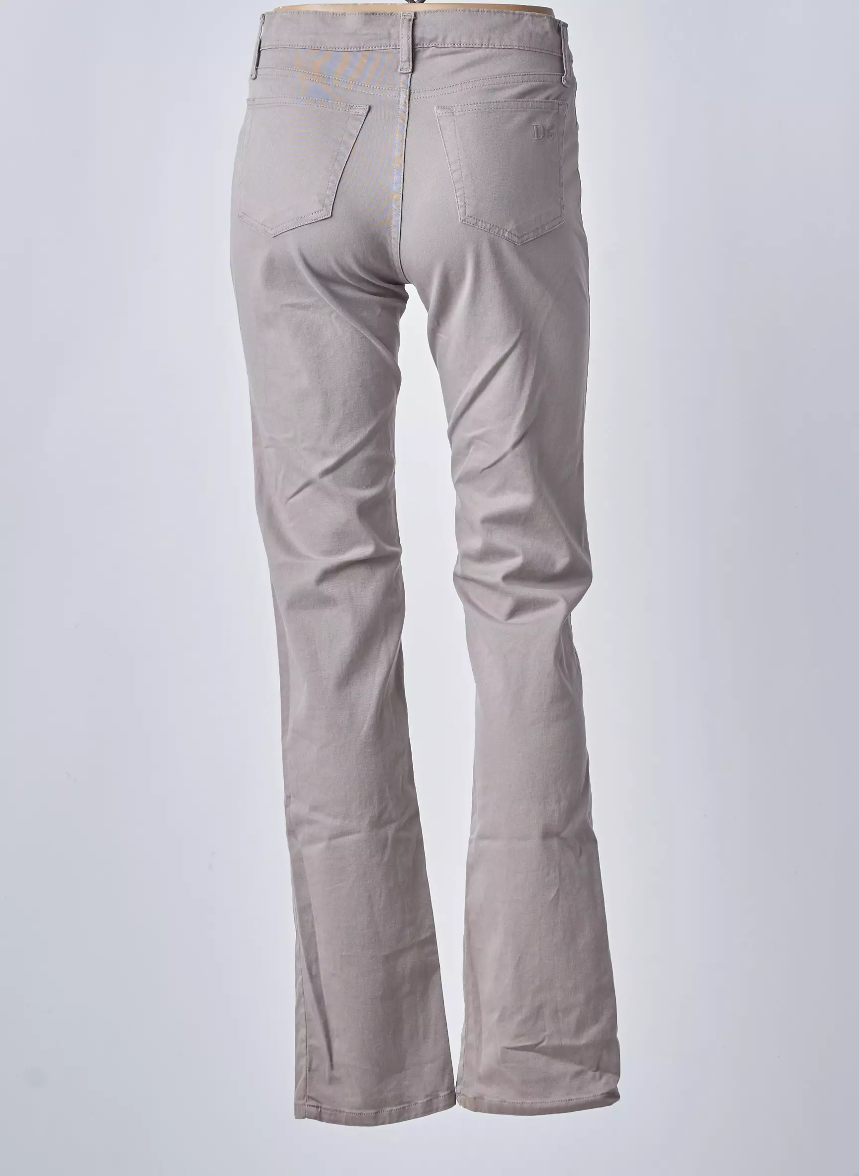 Desgaste Pantalons Droits Femme couleur gris