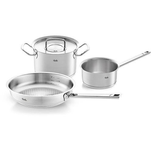 Original-Profi Collection® 3-teiliges Set aus Kochtopf,  Stielkasserolle und Pfanne