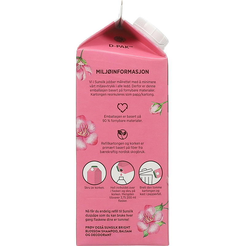 Sunsilk Dusjsåpe 750 ml refill Bright Blossom Sunsilk