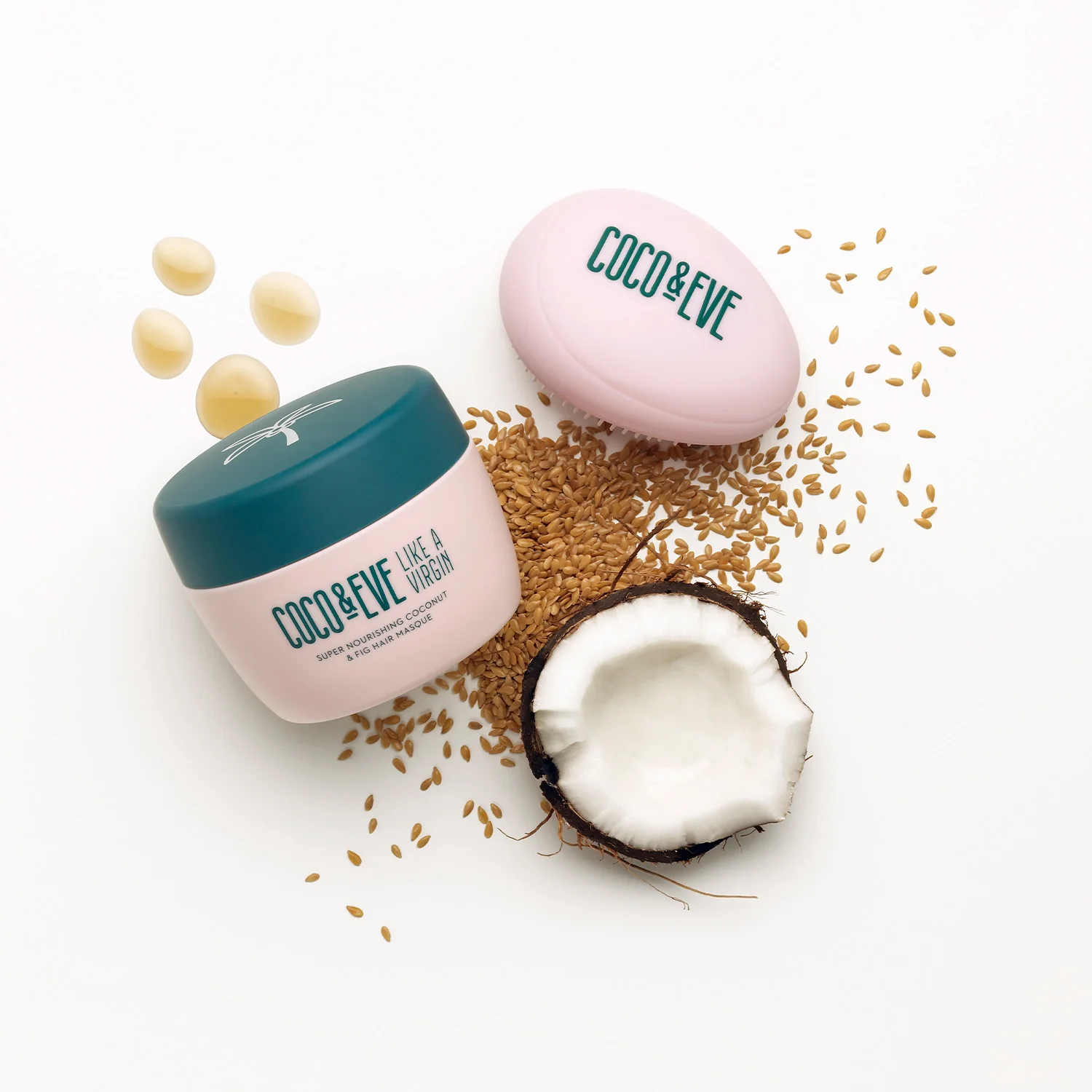 Mască de păr Like A Virgin Super Nourishing Coconut & Smochin + Perie - Mască de păr nutritivă, Mască de păr hidratantă