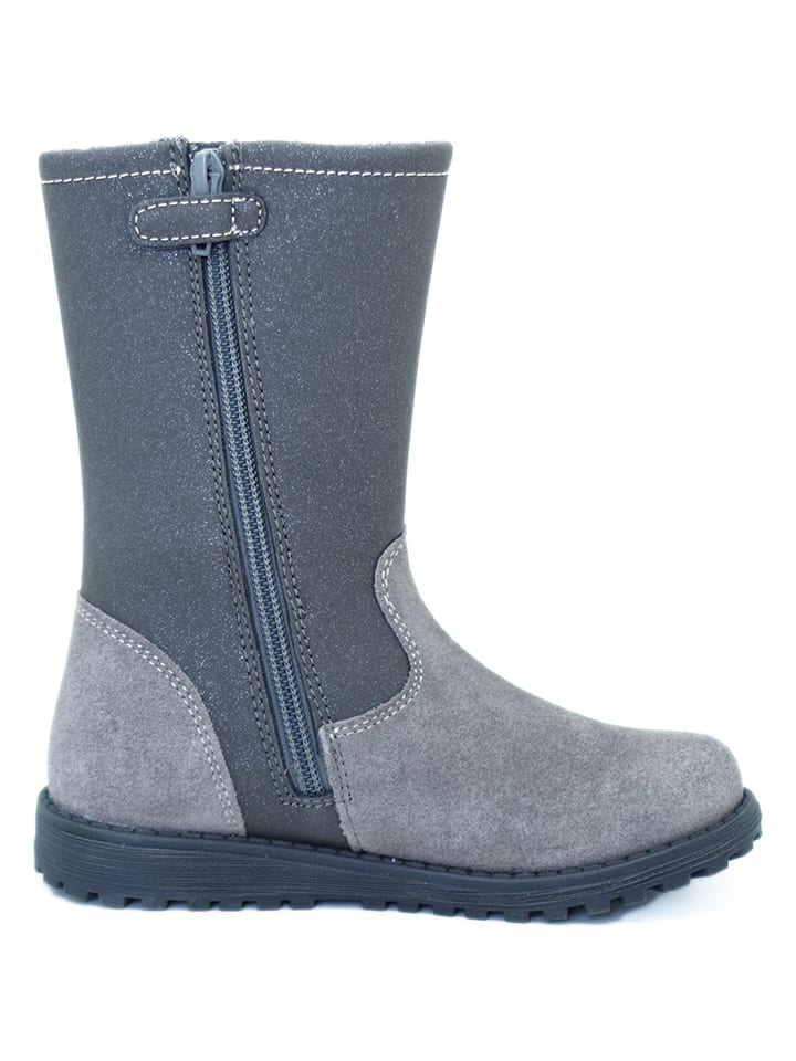 lamino Leder-Winterstiefel in Grau günstig kaufen