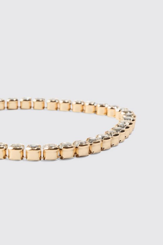 Rundes Gold-Armband mit Strass