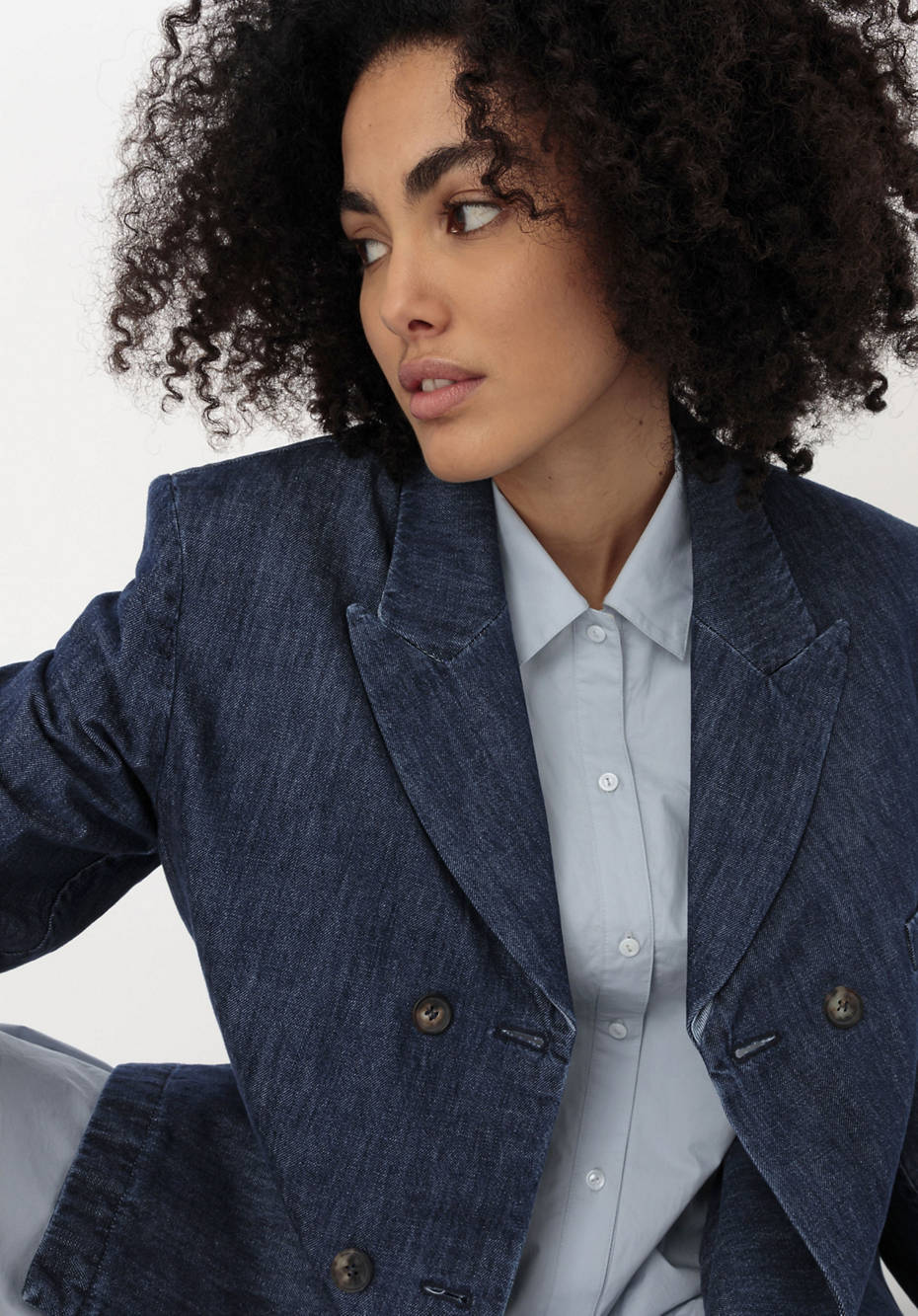WUNDERKIND X HESSNATUR Denim-Blazer mit Kapok