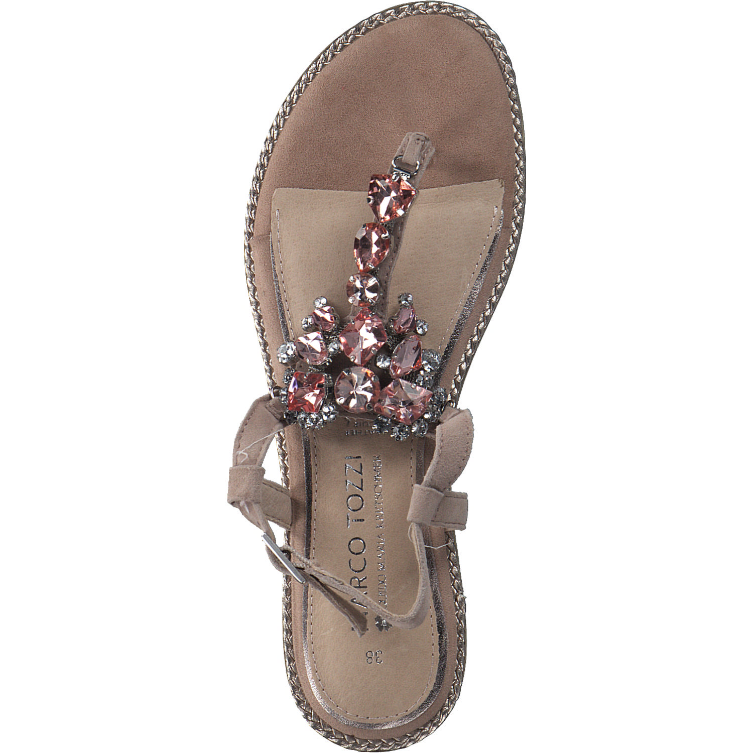 Marco Tozzi 88100, Klassische Sandalen, Damen, Rosa/Beige comb