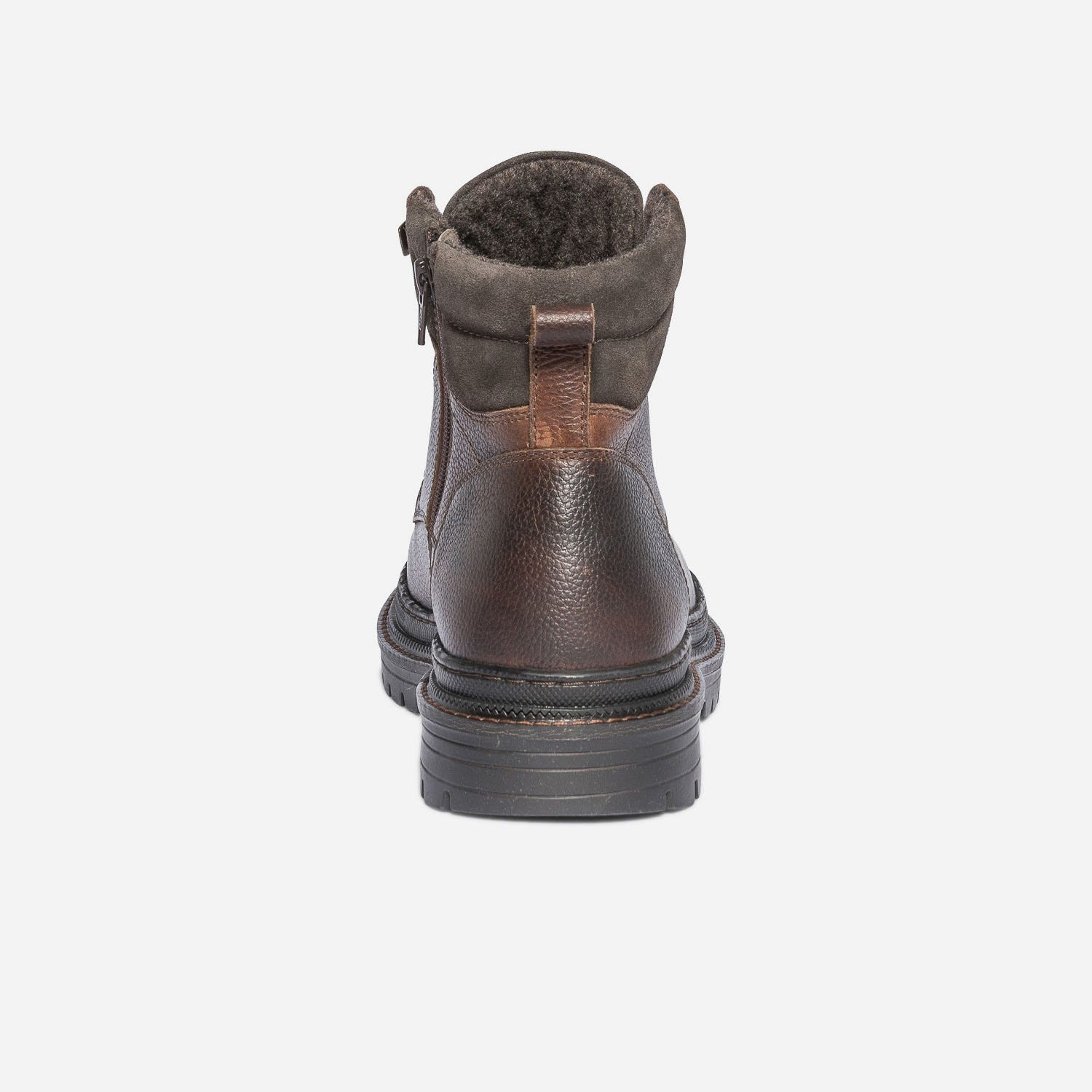 Boots à lacet marron en cuir