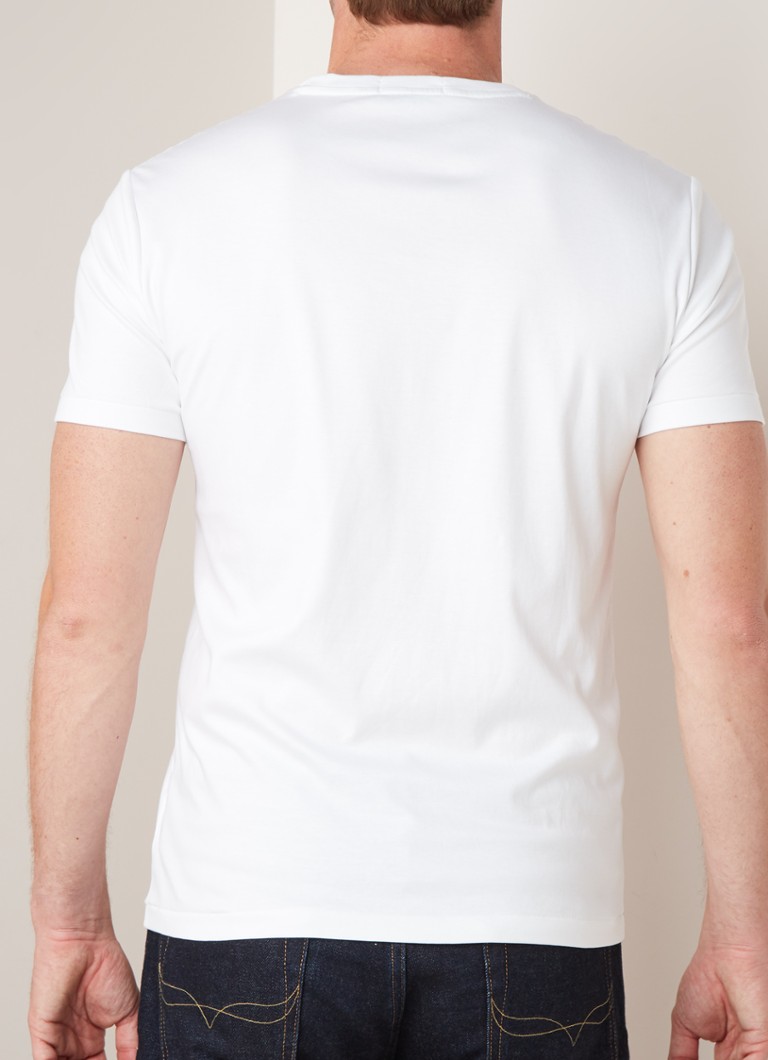 Tricou Ralph Lauren făcut la comandă, croială mulată, decolteu rotund.