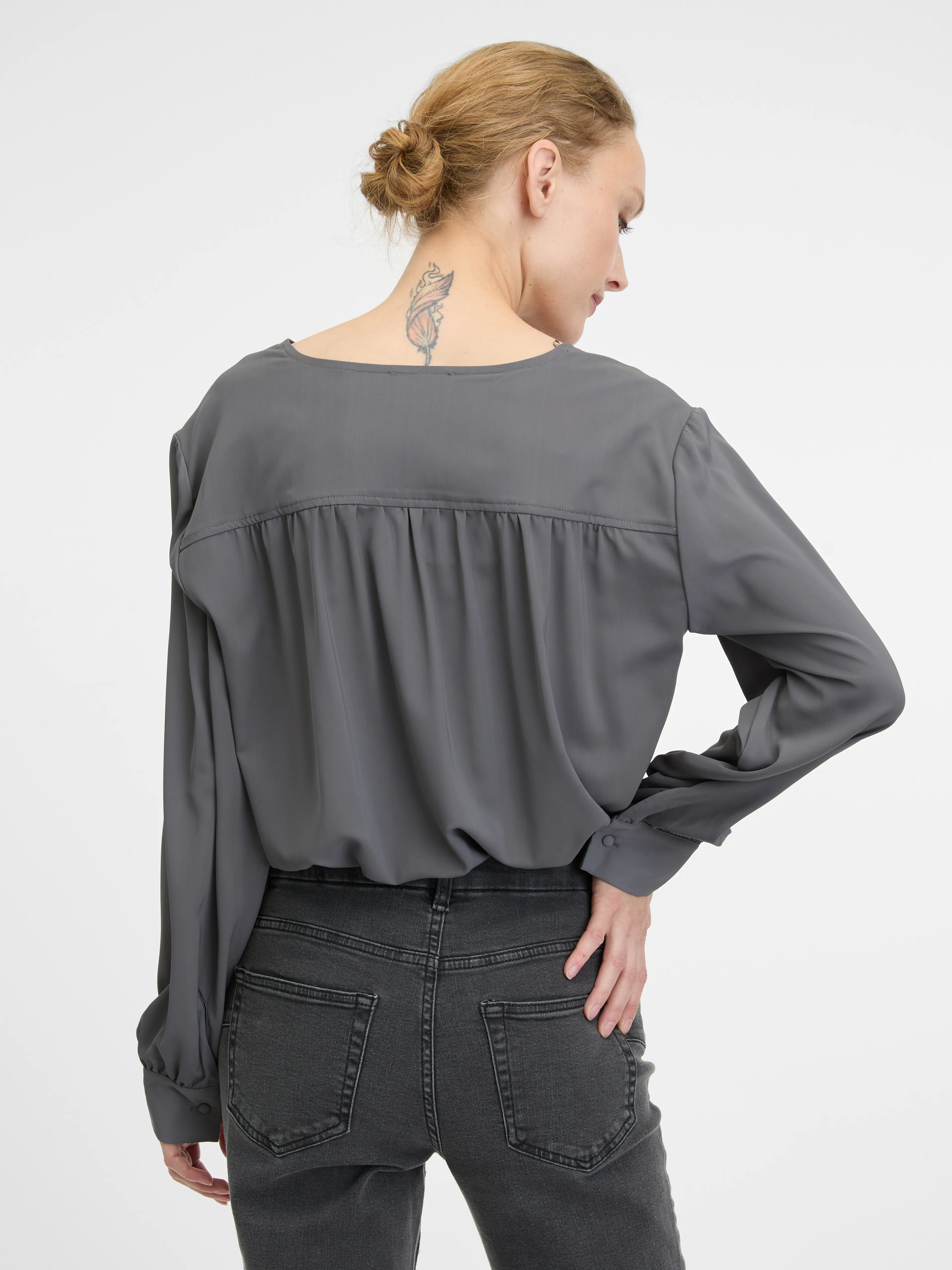 Graue Damen Bluse ORSAY
