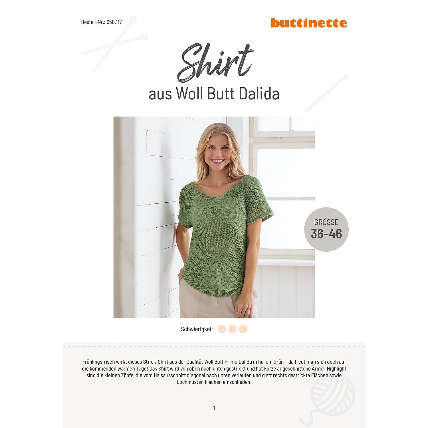 Strickanleitung – Shirt aus Woll Butt Dalida