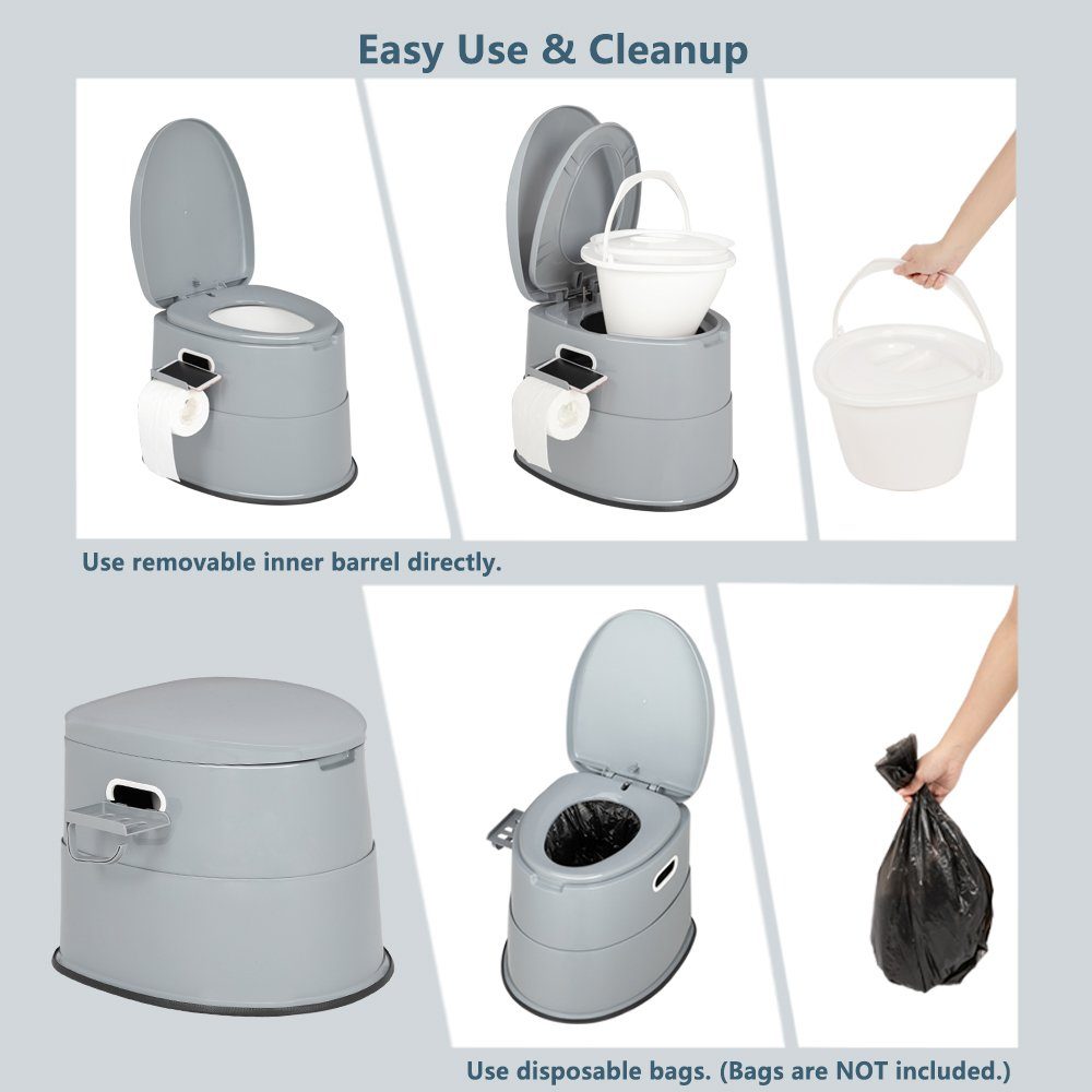 VINGLI Campingtoilette Tragbare Mobile Toilette