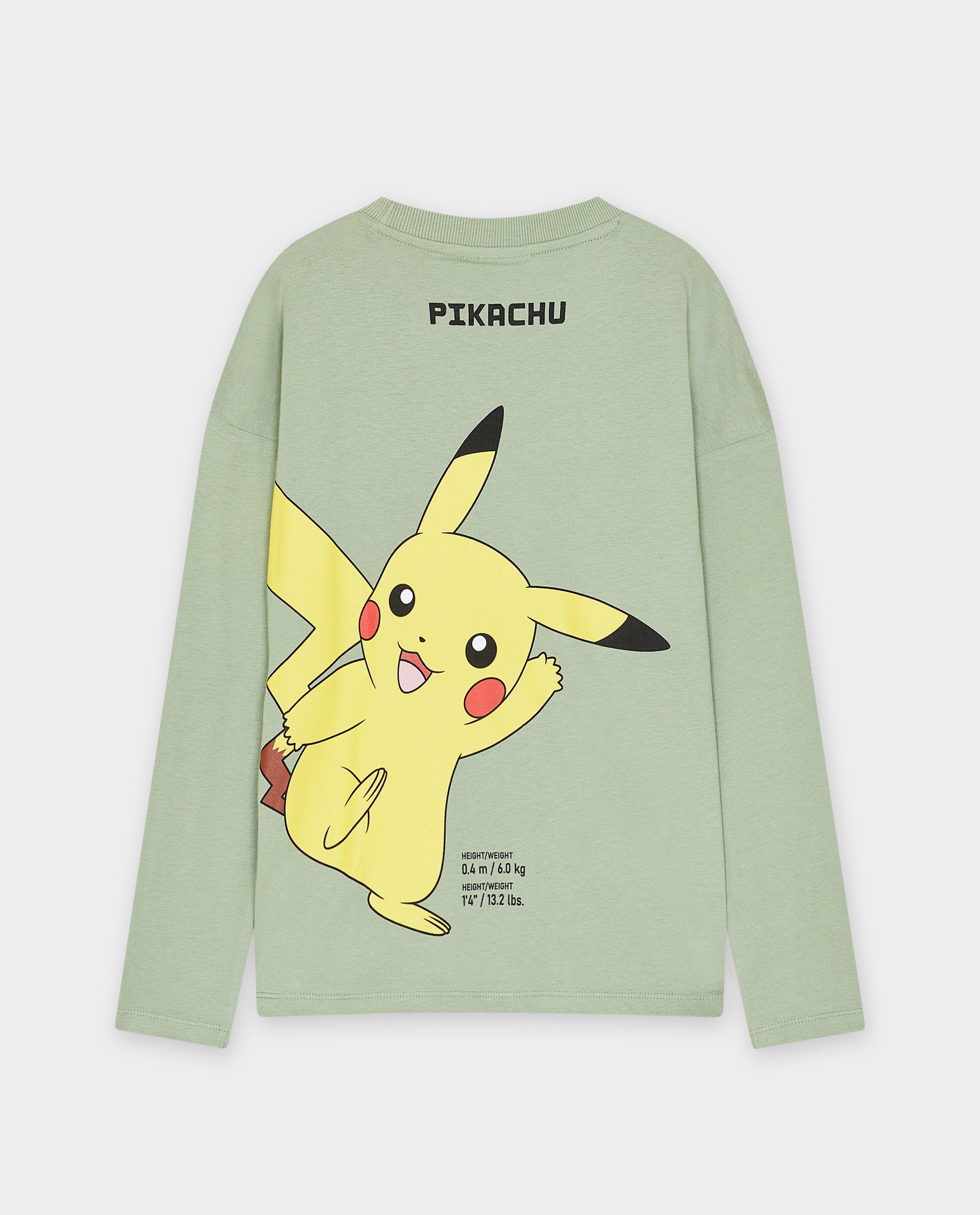 Pokémon hosszú ujjú, neon sárga Pokémon mintával