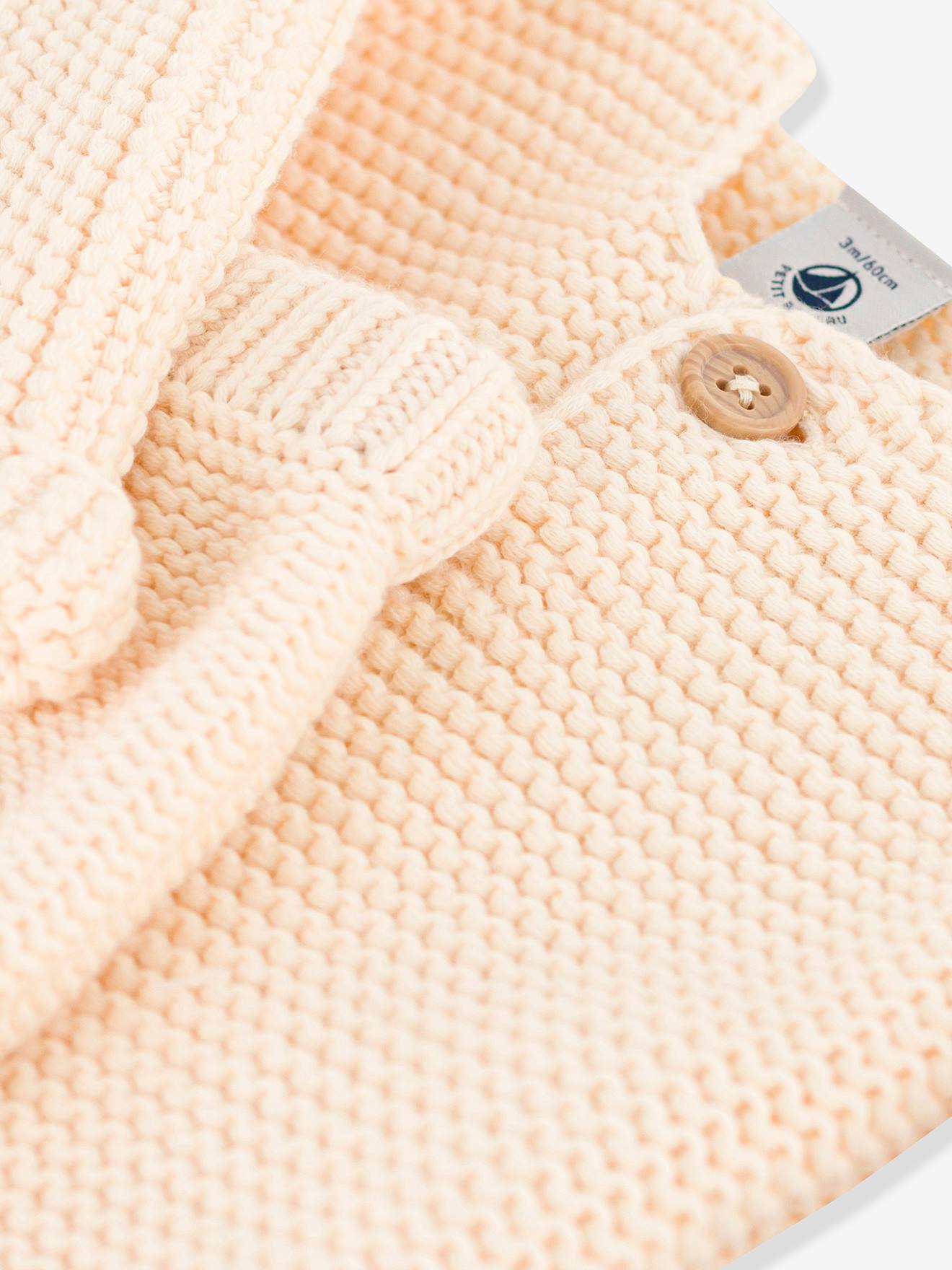 Ensemble 2 pièces en tricot coton bio PETIT BATEAU blanc