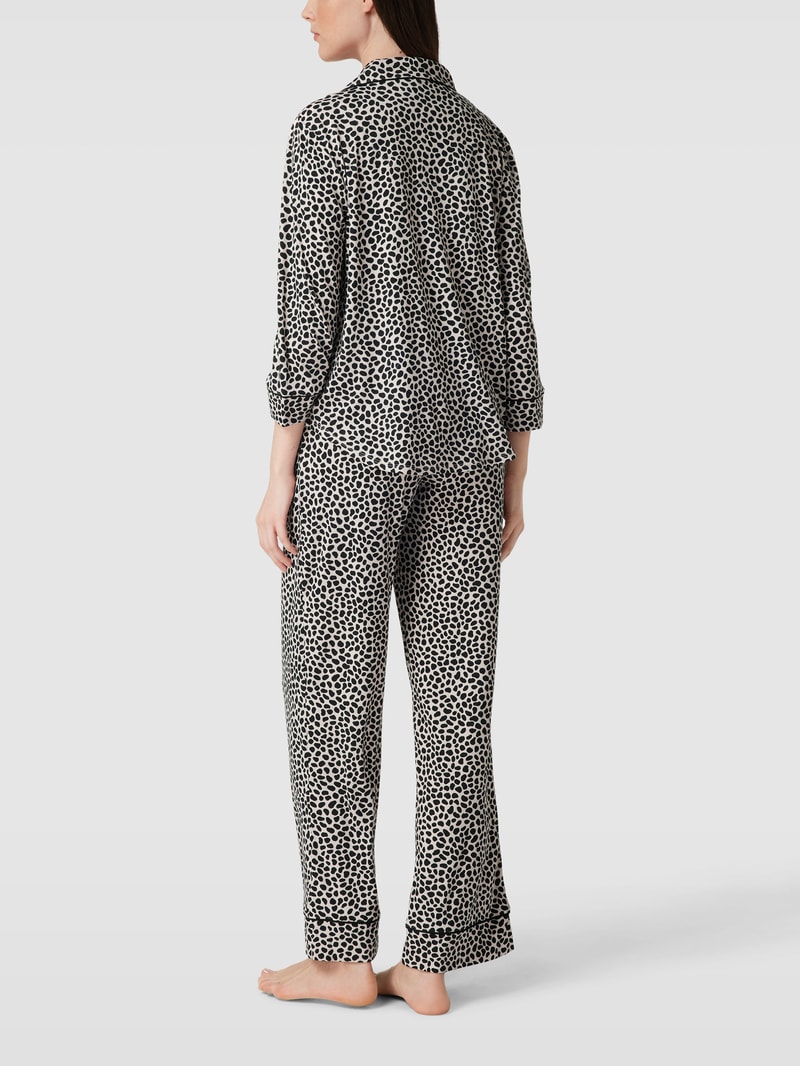 Pyjama mit Allover-Muster in offwhite