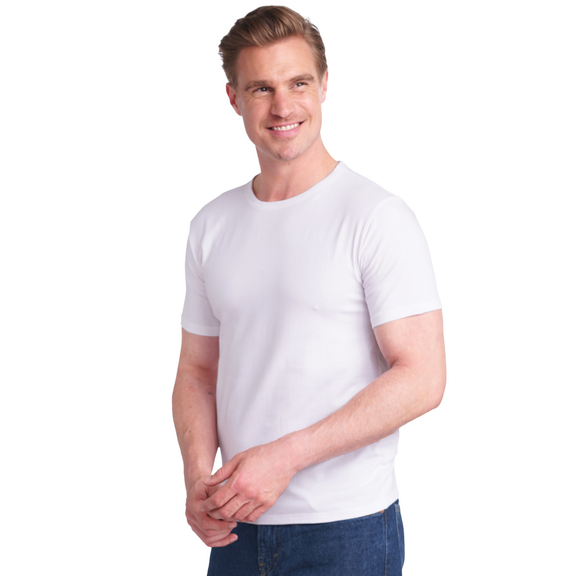 2 Herren T-Shirts mit Rundhalsausschnitt