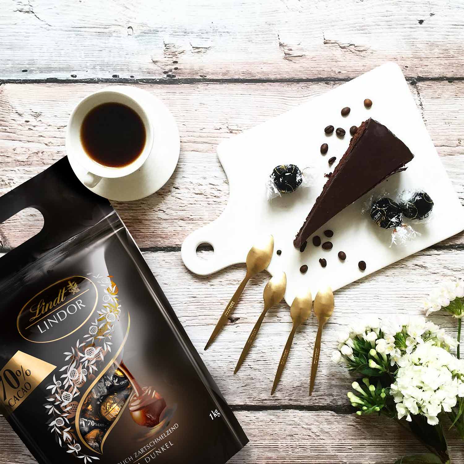 Lindt Lindor Kugeln 70% Cacao Feinherb 1kg