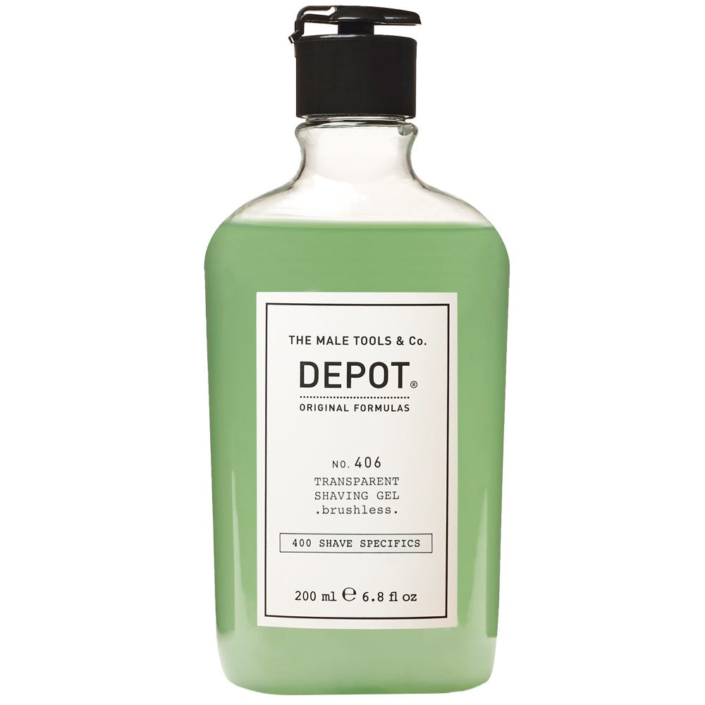 DEPOT 406 Transparent Shaving Gel brushless 200 ml