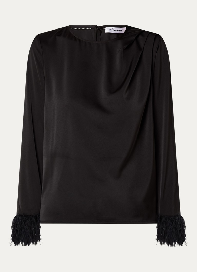 Saténový top Co'Couture Adna s třásněmi