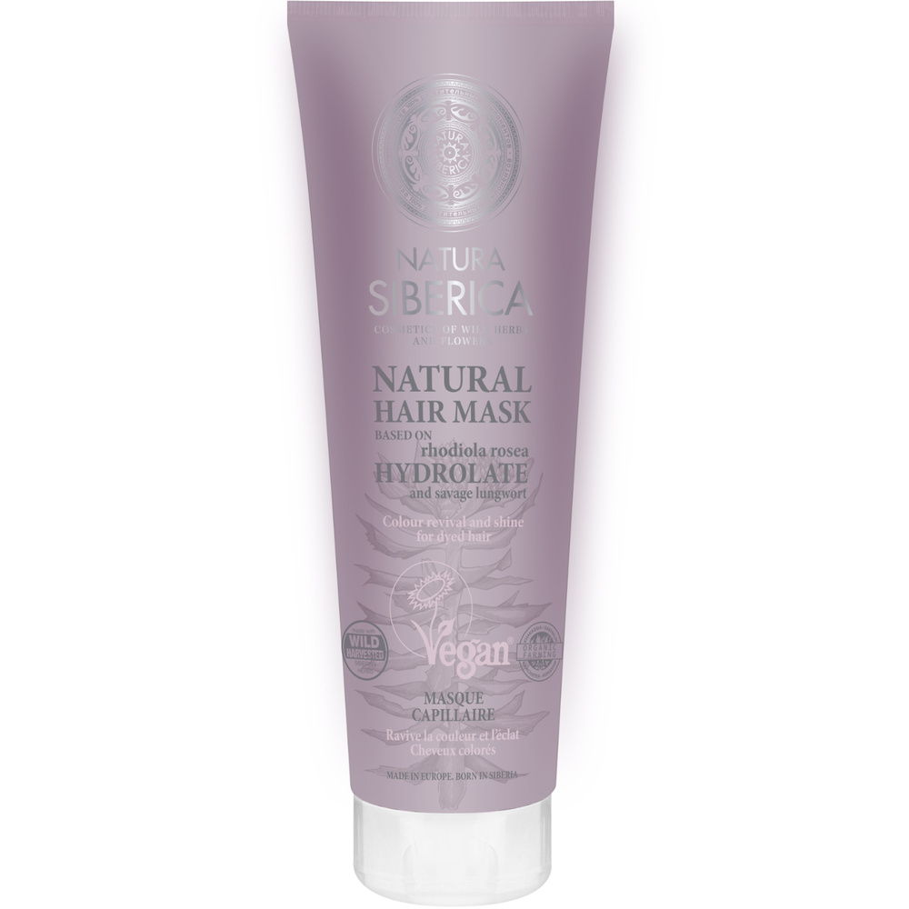 Natura Sibérica Masque Brillance et Réparation Soin Capillaire Cheveux Colorés