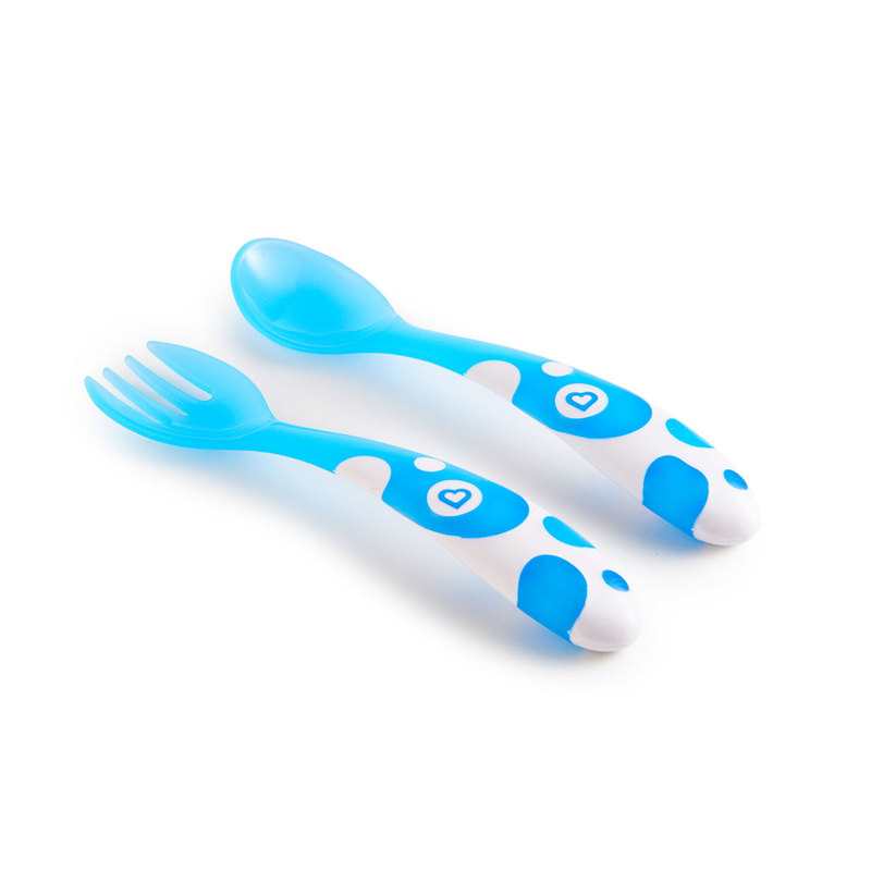 Lot de 6 cuillères et fourchettes plastiques 12m et + Munchkin