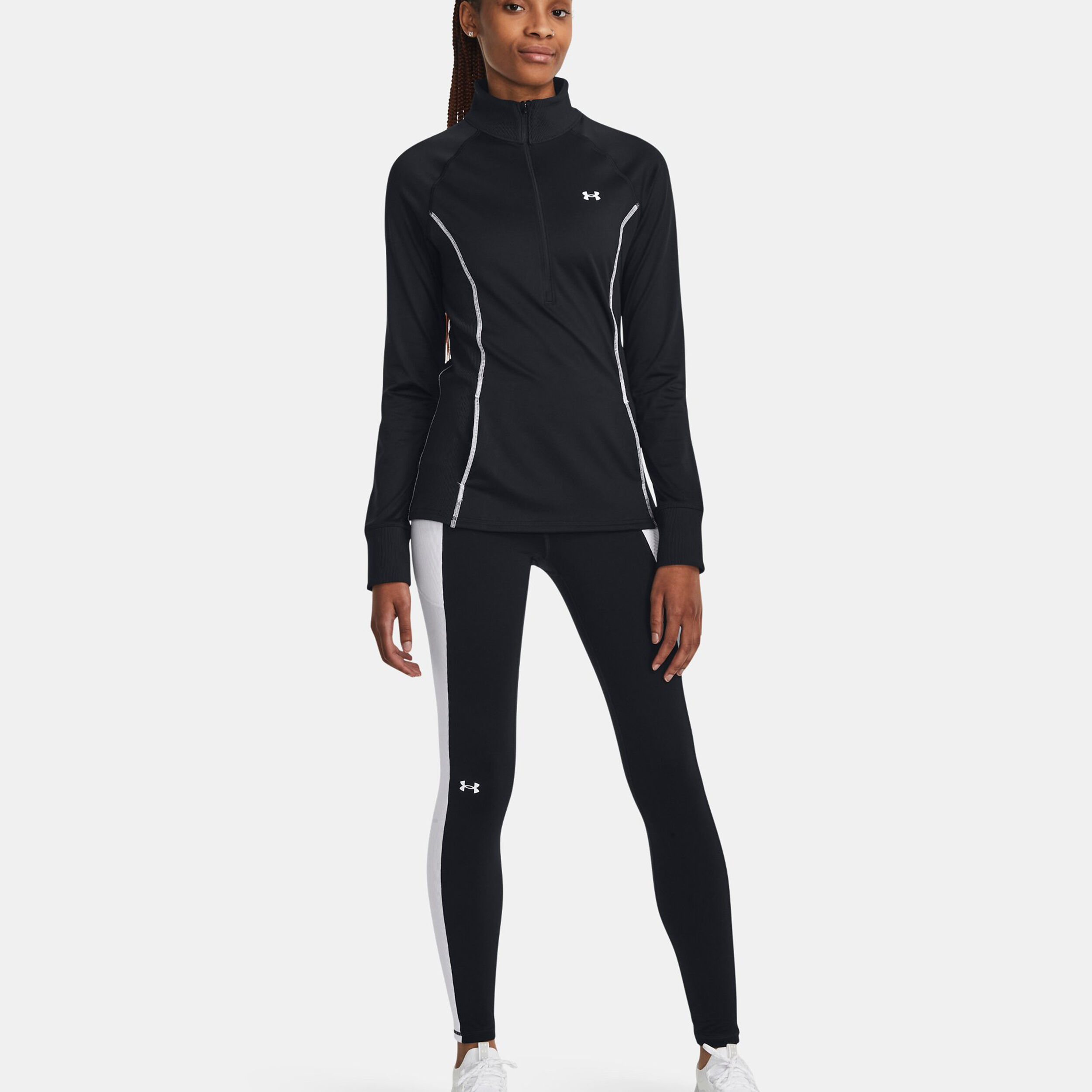 CW Half-Zip Longsleeve Damen - Schwarz