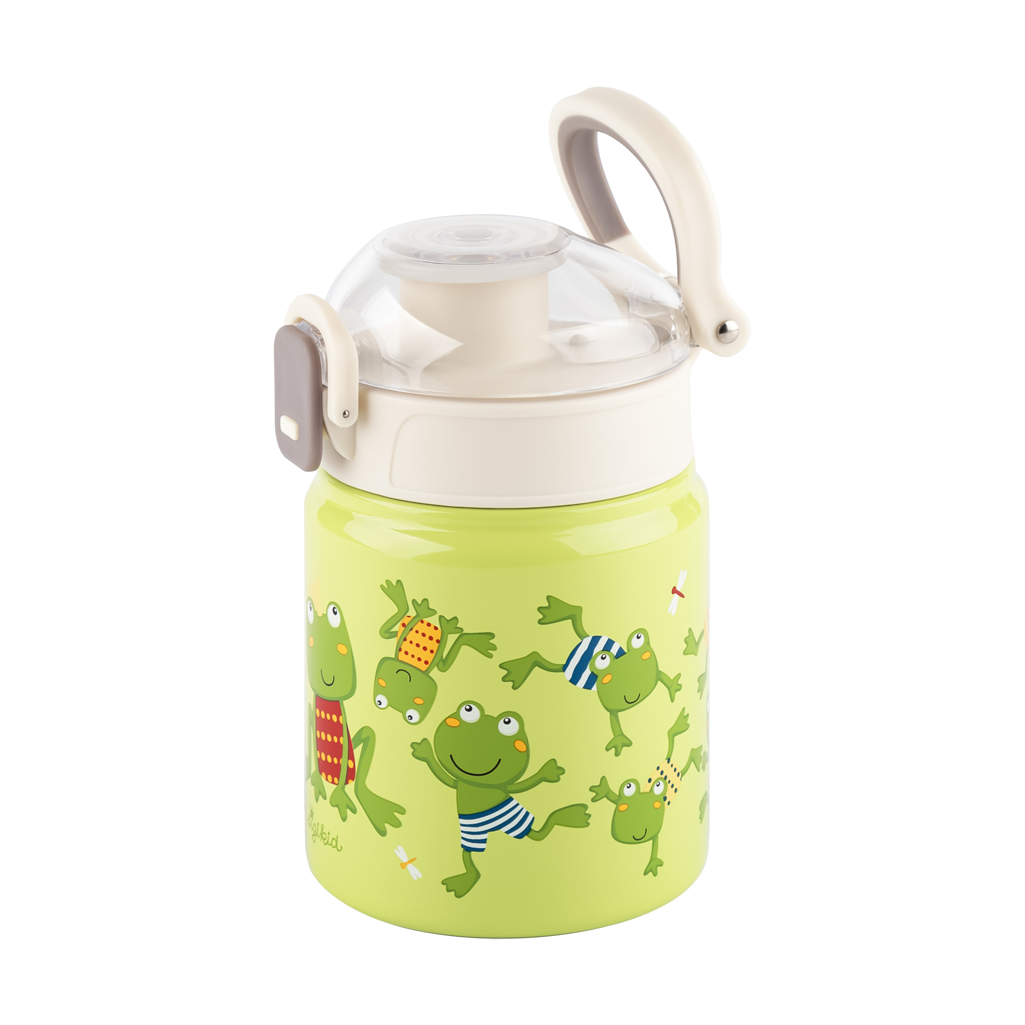 Kinder Edelstahl Trinkflasche Frosch, 400 ml