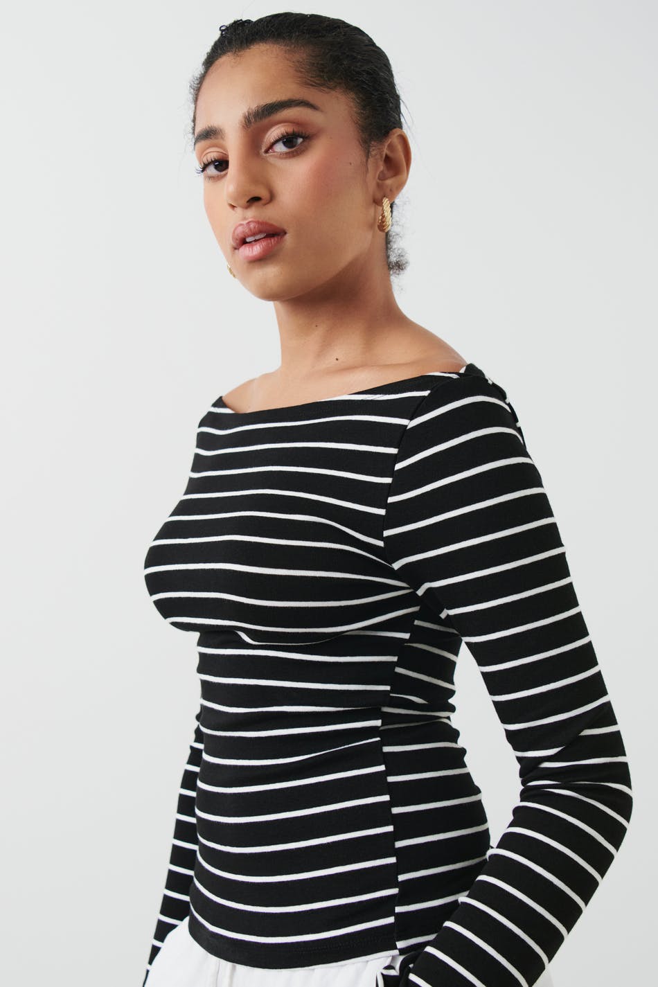 Soft boatneck top